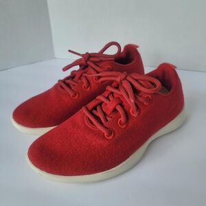 Allbirds Women's Red and White Trainers Wool Limited Edition Women's Size 7